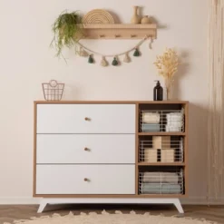 Teen Central Park 3 Drawer Dressers With Shelves - Dadada Baby -Baxton Studio Sale Shop GUEST c77ddef3 5b07 485c 9a0e ccdd5868bb35