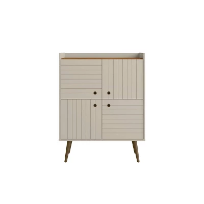 45.5" Bogart Mid-Century Modern 4 Shelf Accent Cabinet - Manhattan Comfort 10 45.5" Bogart Mid-Century Modern 4 Shelf Accent Cabinet - Manhattan Comfort - Image 10