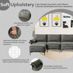 Costway Modern Modular L-shaped Sectional Sofa W/ Reversible Chaise & 2 USB Ports -Baxton Studio Sale Shop GUEST c7da9f6d d113 4b8f b281 9ca73f3e6580