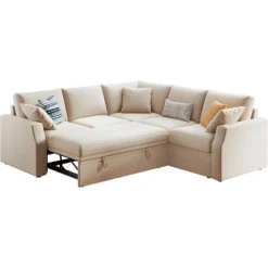 AMERLIFE 85 Inch Pull Out Sleeper Sofa Bed With Storage -Baxton Studio Sale Shop GUEST c8405e75 0b5f 4622 ab58 7c2d2339fb1a