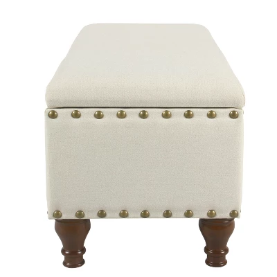 Large Storage Bench With Nailhead Trim - HomePop 3 Large Storage Bench With Nailhead Trim - HomePop - Image 3