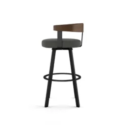 30" Lars Barstool & Gray/Dark Brown - Amisco -Baxton Studio Sale Shop GUEST c88fb1bf 087e 42df b34f e98c2105dca4