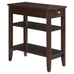 American Heritage 3 Tier End Table With Drawer - Breighton Home -Baxton Studio Sale Shop GUEST c8d69e1a 019d 4ff2 9448 ebf9cbe5043c