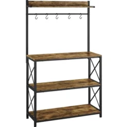 Yaheetech 4-Tier Kitchen Storage Rack With 5 S Hooks -Baxton Studio Sale Shop GUEST c8dc3b54 bf03 4155 8a00 2ed0b43c9d44