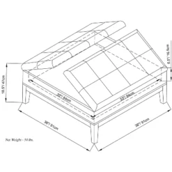 Lancaster Square Coffee Table Storage Ottoman - WyndenHall -Baxton Studio Sale Shop GUEST c96327c7 d10a 4547 bfbd e3a9b60df6e7