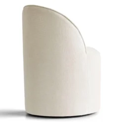 Rolling Barrel Dining Chair, Modern Armless Upholstered Accent Chair With Casters For Kitchen, Home Office, Or Dining Room-Maison Boucle 18 Rolling Barrel Dining Chair, Modern Armless Upholstered Accent Chair With Casters For Kitchen, Home Office, Or Dining Room-Maison Boucle -Baxton Studio Sale Shop GUEST c9812e07 e4c2 4f08 b161 d85889aa6f2f