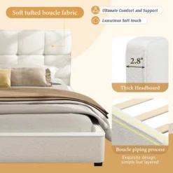 Christopher Knight Home Ginny King Size Upholstered Platform Bed With Tufted Headboard 11 Christopher Knight Home Ginny King Size Upholstered Platform Bed With Tufted Headboard -Baxton Studio Sale Shop GUEST c9842523 9f52 4bb4 b7e7 1cf24bdf32b5