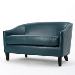 Justine Faux Leather Loveseat - Christopher Knight Home -Baxton Studio Sale Shop GUEST c9ac9d6b 8700 4b64 8f06 e29c87636b8c