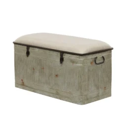 Farmhouse Upholstered Metal Storage Bench - Olivia & May -Baxton Studio Sale Shop GUEST ca078d4b c2e7 4717 92c1 cd8fe957a7a1