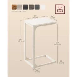 VASAGLE C-Shaped End Table, Small Side Table For Couch, Sofa Table With Metal Frame 10 VASAGLE C-Shaped End Table, Small Side Table For Couch, Sofa Table With Metal Frame -Baxton Studio Sale Shop GUEST ca2a6584 afd5 4eb1 a18e 70a777289559