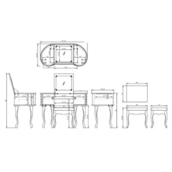 Paloma Vanity Set Silver - Linon 33 Paloma Vanity Set Silver - Linon -Baxton Studio Sale Shop GUEST ca2c5546 2daa 4612 8529 8e7191e63928