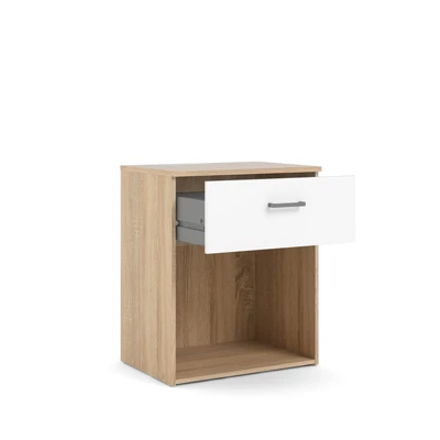 1 Drawer Nightstand In White - Tvilum 3 1 Drawer Nightstand In White - Tvilum - Image 3