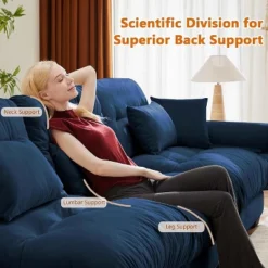 Christopher Knight Home Bernal 93.7" Modern 2 Seat Velvet Round Arm Sofa With Pillows -Baxton Studio Sale Shop GUEST ca667d3a 3bc1 4abb 878d 7e17122eb268