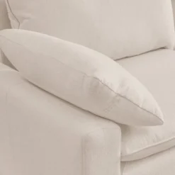 128.3"/100" Linen Upholstered Sectional Sofa With Lounge Chair, Modular Sofa With Pillows, Beige 4A - ModernLuxe -Baxton Studio Sale Shop GUEST ca8636c7 dc7c 41f0 976b a93eb3040e51