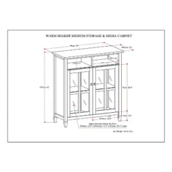 39" Norfolk Medium Storage Media Cabinet - Wyndenhall -Baxton Studio Sale Shop GUEST cac5d65f 2997 4491 a264 223d284062c4