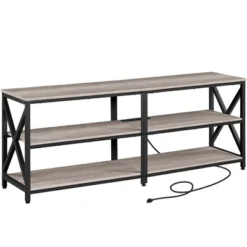 Yaheetech Vintage 3-layer TV Stand TV Console With Power Outlet -Baxton Studio Sale Shop GUEST cb0ff034 e36a 4d9e af8b c306b2642265