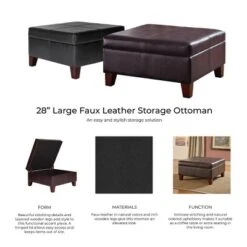 Luxury Large Square Storage Ottoman - HomePop 25 Luxury Large Square Storage Ottoman - HomePop -Baxton Studio Sale Shop GUEST cb1b50e6 f9cb 4235 9ddb 8c0e39b64282