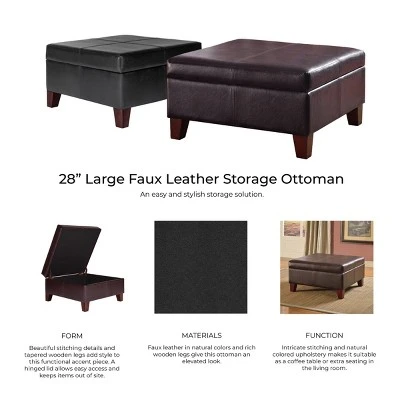 Luxury Large Square Storage Ottoman - HomePop 8 Luxury Large Square Storage Ottoman - HomePop - Image 8