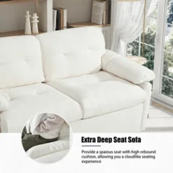 GDFStudio Dirak Modern Multi-Functional 71.65'' Chenille Upholstery Convertible Queen Size Sofa Bed -Baxton Studio Sale Shop GUEST cb384c44 376c 4f05 a825 1fede6590fbc