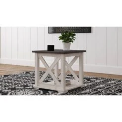 Dorrinson End Side Table White/Black/Gray - Signature Design By Ashley
