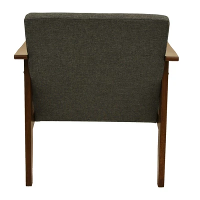 Zenvida Mid Century Modern Accent Armchair Solid Hardwood Upholstered 7 Zenvida Mid Century Modern Accent Armchair Solid Hardwood Upholstered - Image 7