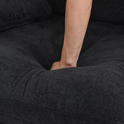 120.45" Cloud Modular Sectional Sofa With Thick Cushion, Minimalist Convertible Couch Deep Seat Couches For Living Room Sofa Sets 6 120.45" Cloud Modular Sectional Sofa With Thick Cushion, Minimalist Convertible Couch Deep Seat Couches For Living Room Sofa Sets - Image 6