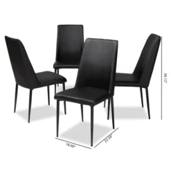 Set Of 4 Chandelle Modern And Contemporary Faux Leather Upholstered Dining Chairs - Baxton Studio -Baxton Studio Sale Shop GUEST cc32f422 8b7f 4f25 86dc 5ae4a6ef84a7