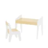 TopComfy Seating Sets Kids Table Set With Chair Modern Design For Kids Room, White, 22.44"*11.81"*22.64"