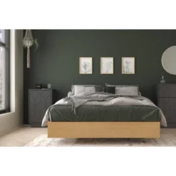 2pc Cameo Bedroom Set Natural Maple/Charcoal - Nexera 6 2pc Cameo Bedroom Set Natural Maple/Charcoal - Nexera -Baxton Studio Sale Shop GUEST cca4d3d8 999b 4c10 bea1 142472f845a6