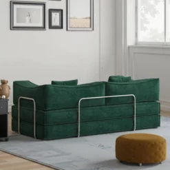 79 Inches Futon Sofa Bed, 4-in-1 Convertible Foldable Sleeper Sofa Bed Queen With Armrests, Lounge Couch -Baxton Studio Sale Shop GUEST cca9bd2f f590 4abb a7e9 7ff4354841e0