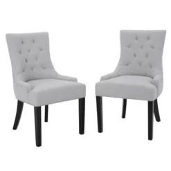 Set Of 2 Hayden Tufted Dining Chairs - Christopher Knight Home -Baxton Studio Sale Shop GUEST ccb7cbf0 5795 401f 93f0 68c519e15de7