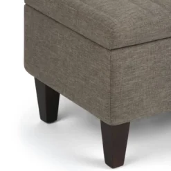 48" Garret Storage Ottoman Linen Look Fabric - Wyndenhall -Baxton Studio Sale Shop GUEST cccbfab5 f969 4245 9931 c94ef7a7ca49