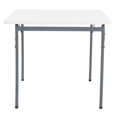 Peakform Multipurpose Banquet Squared Table Lightweight Folding Durable Desk With Secure Base For Indoor And Outdoor Events, 34 Inch, White 5 Peakform Multipurpose Banquet Squared Table Lightweight Folding Durable Desk With Secure Base For Indoor And Outdoor Events, 34 Inch, White - Image 5