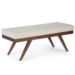 48" Nadine Mid Century Ottoman Bench Faux Air Leather - Wyndenhall -Baxton Studio Sale Shop GUEST ccf01b1a b938 490c bed0 24f97ac58c87