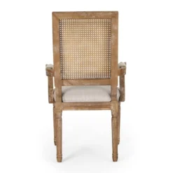 Set Of 2 Maria French Country Wood And Cane Upholstered Dining Chairs - Christopher Knight Home -Baxton Studio Sale Shop GUEST cda7ee05 fc55 4495 a4e6 453ef6a98847