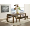 3pc Rasmus Dining Set Chestnut Wire Brush Finish - Boraam