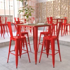 Flash Furniture Declan Commercial Indoor/Outdoor Bar Top Table, 31.5" Square All Weather Poly Resin Top With Steel Base 15 Flash Furniture Declan Commercial Indoor/Outdoor Bar Top Table, 31.5" Square All Weather Poly Resin Top With Steel Base -Baxton Studio Sale Shop GUEST cdf7b9f9 b7f2 422a bfd1 815c00520436