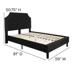 Flash Furniture Brighton Tufted Upholstered Platform Bed With 10 Inch CertiPUR-US Certified Foam And Pocket Spring Mattress -Baxton Studio Sale Shop GUEST ce0cb7d2 6835 4014 9eb6 894e3ff87147