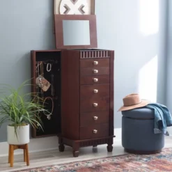 Tierra Contemporary Jewelry Armoire Merlot Brown - Powell Company 22 Tierra Contemporary Jewelry Armoire Merlot Brown - Powell Company -Baxton Studio Sale Shop GUEST ce140a75 c645 41c6 a061 02ef6529242d