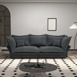 90.55" Modern Sofa Couch, Comfy Upholstered Deep Seat Sofa With Pillows, Convertible Loveseat For Living Room Bedroom Apartment Office 18 90.55" Modern Sofa Couch, Comfy Upholstered Deep Seat Sofa With Pillows, Convertible Loveseat For Living Room Bedroom Apartment Office -Baxton Studio Sale Shop GUEST ce4cbca2 70bb 47c0 bdfd aac2a031b7f0