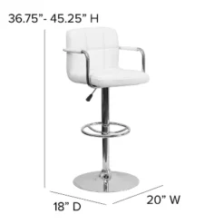 Flash Furniture Contemporary Quilted Vinyl Adjustable Height Barstool With Arms And Chrome Base 21 Flash Furniture Contemporary Quilted Vinyl Adjustable Height Barstool With Arms And Chrome Base -Baxton Studio Sale Shop GUEST ce90d23d c3bc 43c3 b43d 4f1f7de6c6fa