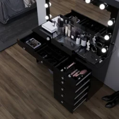 Kate Lighted Makeup Vanity - Boahaus -Baxton Studio Sale Shop GUEST ce9313bf dc36 498e 99fc be60cd73c1d9