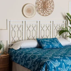 Bali & Pari King Size Sampson Rattan Standalone Headboard White 11 Bali & Pari King Size Sampson Rattan Standalone Headboard White -Baxton Studio Sale Shop GUEST cf09e53d aae9 42f9 89e4 0aa6e18c0f40