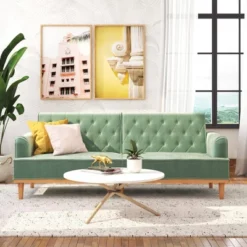 Stella Vintage Convertible Sofa Bed Futon - Mr. Kate -Baxton Studio Sale Shop GUEST cf4d5ba1 74aa 417e 890a b0c02bba8961