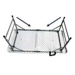 Peakform 4' Adjustable Height Folding Table Off-White -Baxton Studio Sale Shop GUEST cfa82add 4ef5 4112 abf0 2fe8a50942f7