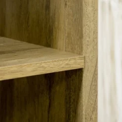 HOMCOM Bookshelf, Storage Cabinet With 3 Open Shelves And Natural Rattan Decor, Bookcase For Living Room, Study, Bedroom -Baxton Studio Sale Shop GUEST d03241a6 3a2a 432a bb53 3fdb588668aa