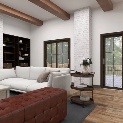 Wood 3 Tier Oval Tray Cart Brown - Olivia & May 11 Wood 3 Tier Oval Tray Cart Brown - Olivia & May - Image 11