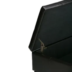 Lancaster Square Coffee Table Storage Ottoman - WyndenHall -Baxton Studio Sale Shop GUEST d0c85f30 eed9 4b3f a375 b044bb5ae855