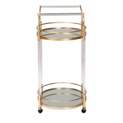 Nakano Metal And Glass 2 Tier Wine Cart Gold/Mirror - Baxton Studio 8 Nakano Metal And Glass 2 Tier Wine Cart Gold/Mirror - Baxton Studio -Baxton Studio Sale Shop GUEST d180e7c1 79d8 44c7 9838 393d70129208