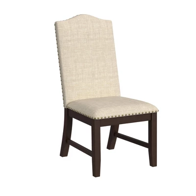 HomePop Set Of 2 Scalloped Back Dining Chairs Beige: Upholstered, Plywood Frame, Spot Clean, Polyester 5 HomePop Set Of 2 Scalloped Back Dining Chairs Beige: Upholstered, Plywood Frame, Spot Clean, Polyester - Image 5